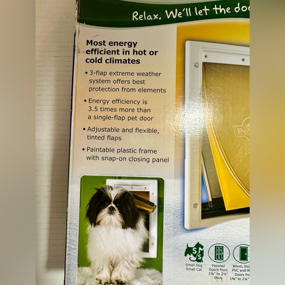 PetSafe Pet Doggie Door White Dogs Cats Small Animal Training Adjustable New - Picture 5 of 10